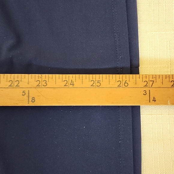 Mi Lieux Woman's Classic Office Navy Blue Sleeveless Shell Blouse w/Deep V Neck - Picture 12 of 12